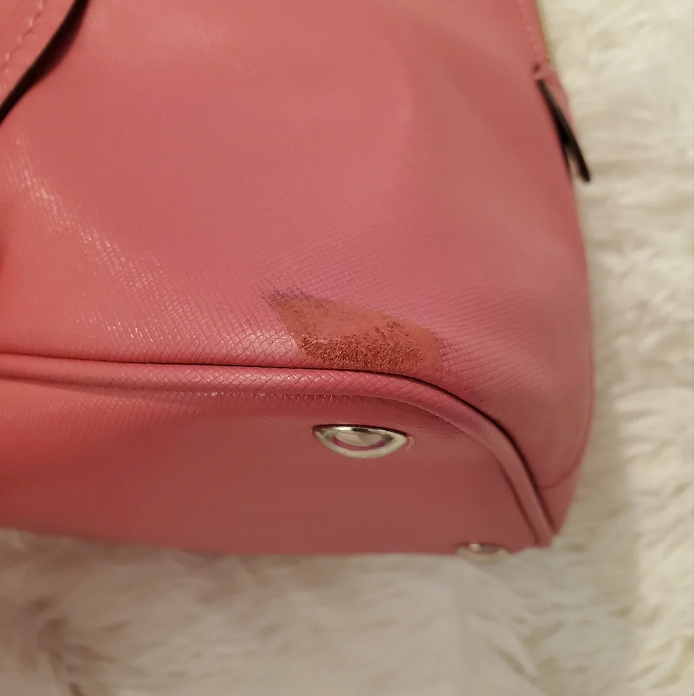 Coach Leather Cora Pink Dome Satchel 2-Way Bag